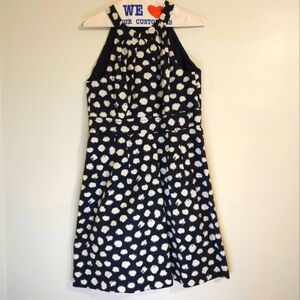 Loft Navy Blue Pattern Tank Dress